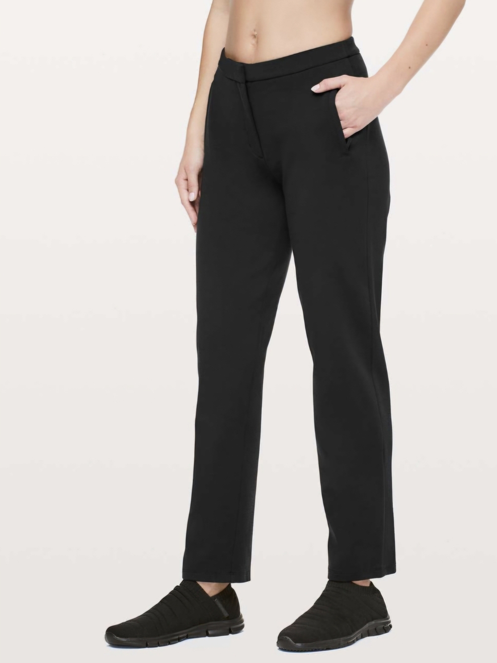Lululemon On the Move Pants Ponte Women Black Size 8 Travel Work Trouser Commute